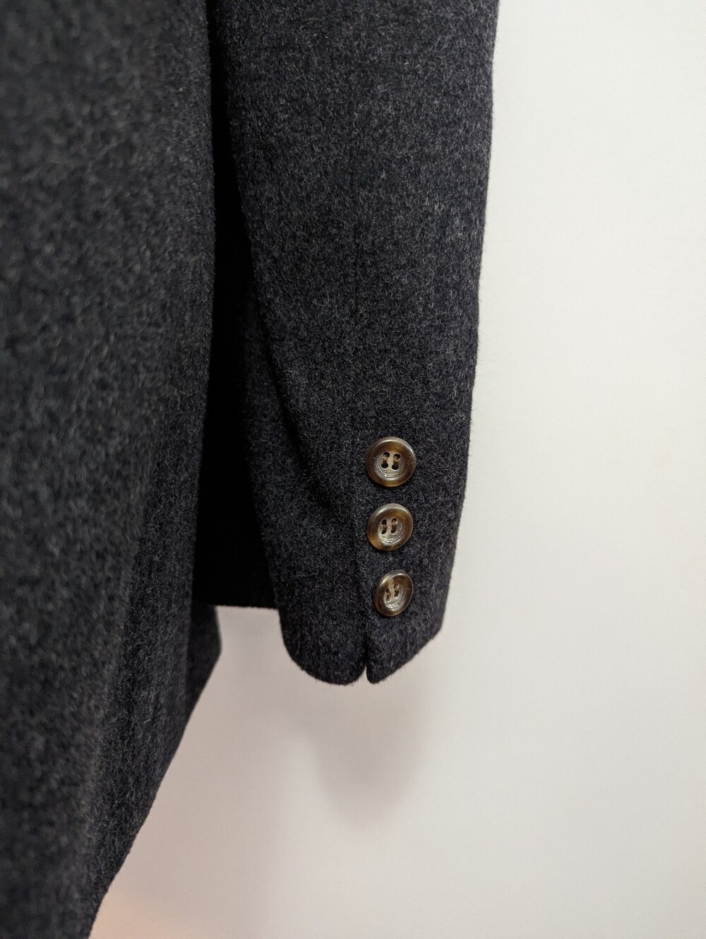 Vintage L.L. Bean Wool Cashmere Blazer in Heathered Dark Gray Academia - Picture 6 of 9